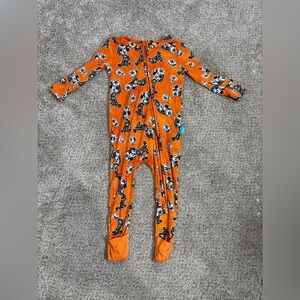 Posh Peanut Disney Kids Zipper bamboo One Piece Orange Mickey Mouse 6-9 mo